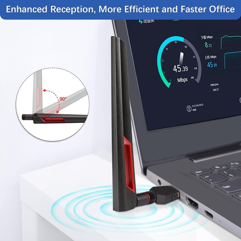 Superbat هوائي ثلاثي النطاق WiFi 6 6E 2.4GHz 5GHz 6GHz RP-SMA ذكر هوائي متعدد الاتجاهات - عبوة 2 لجهاز التوجيه PC سطح المكتب بطاقة WiFi PCIe كاميرات الأمان IP محول USB - Image 2